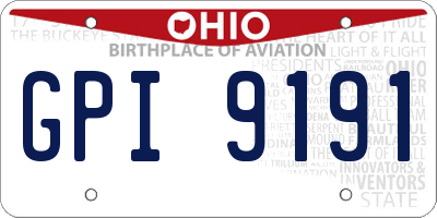 OH license plate GPI9191