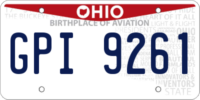 OH license plate GPI9261