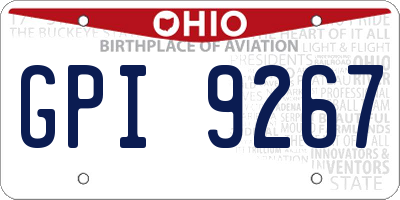 OH license plate GPI9267