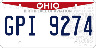 OH license plate GPI9274