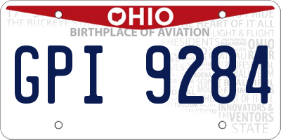 OH license plate GPI9284