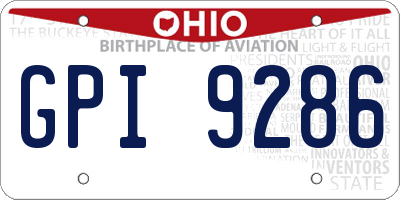 OH license plate GPI9286