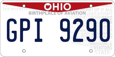 OH license plate GPI9290