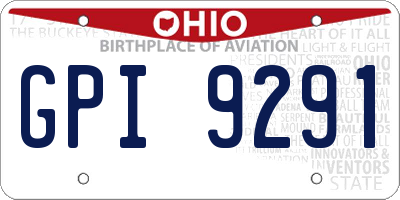 OH license plate GPI9291