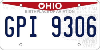 OH license plate GPI9306
