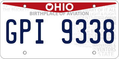 OH license plate GPI9338