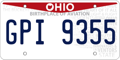OH license plate GPI9355