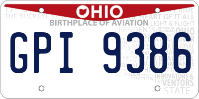 OH license plate GPI9386