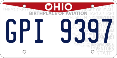OH license plate GPI9397
