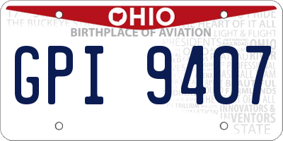 OH license plate GPI9407