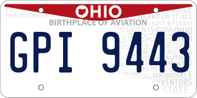 OH license plate GPI9443