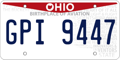 OH license plate GPI9447