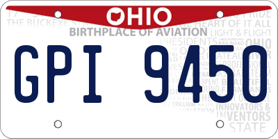 OH license plate GPI9450