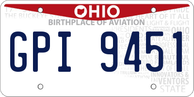 OH license plate GPI9451