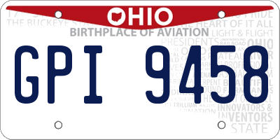 OH license plate GPI9458
