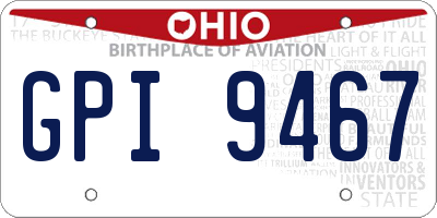 OH license plate GPI9467