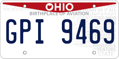 OH license plate GPI9469