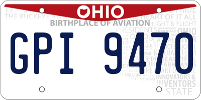 OH license plate GPI9470