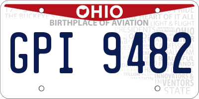 OH license plate GPI9482