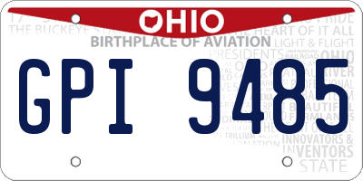 OH license plate GPI9485