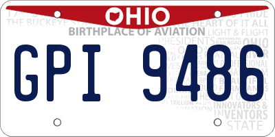 OH license plate GPI9486