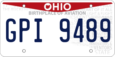 OH license plate GPI9489