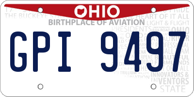 OH license plate GPI9497