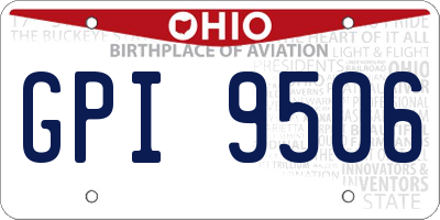 OH license plate GPI9506