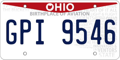 OH license plate GPI9546