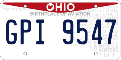 OH license plate GPI9547