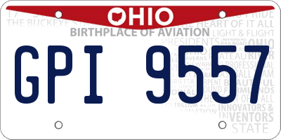 OH license plate GPI9557