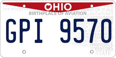 OH license plate GPI9570
