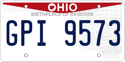 OH license plate GPI9573