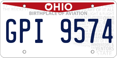 OH license plate GPI9574