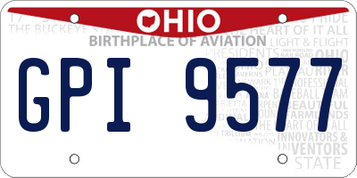 OH license plate GPI9577