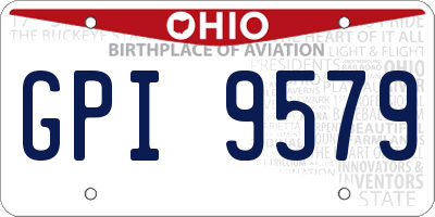 OH license plate GPI9579