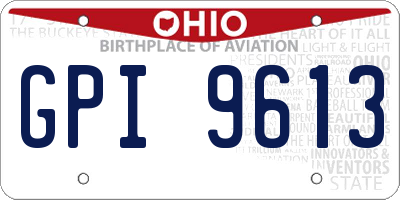 OH license plate GPI9613