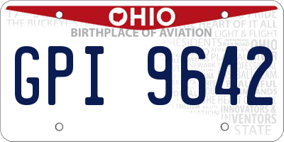 OH license plate GPI9642