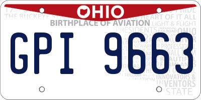 OH license plate GPI9663
