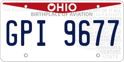 OH license plate GPI9677