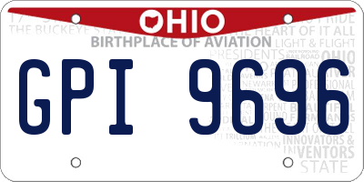 OH license plate GPI9696