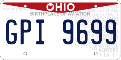 OH license plate GPI9699