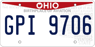OH license plate GPI9706