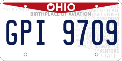 OH license plate GPI9709