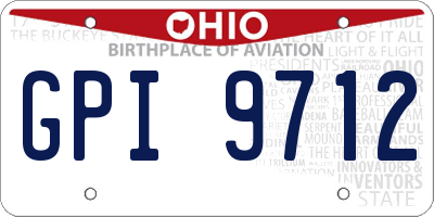 OH license plate GPI9712