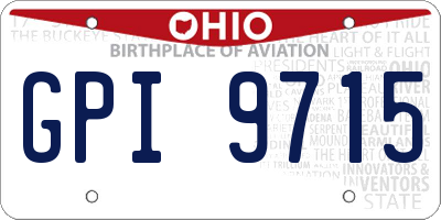 OH license plate GPI9715