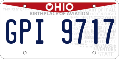 OH license plate GPI9717