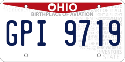 OH license plate GPI9719