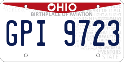 OH license plate GPI9723