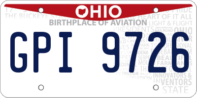 OH license plate GPI9726
